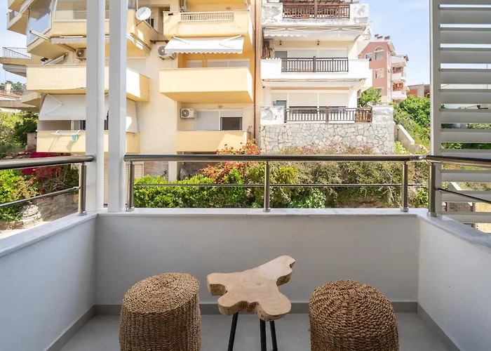 公寓 Sithoniars Wave & Wind Luxury With Infinity Sea View 新马尔马拉斯