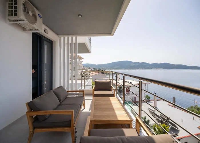 公寓 Sithoniars Wave & Wind Luxury With Infinity Sea View *