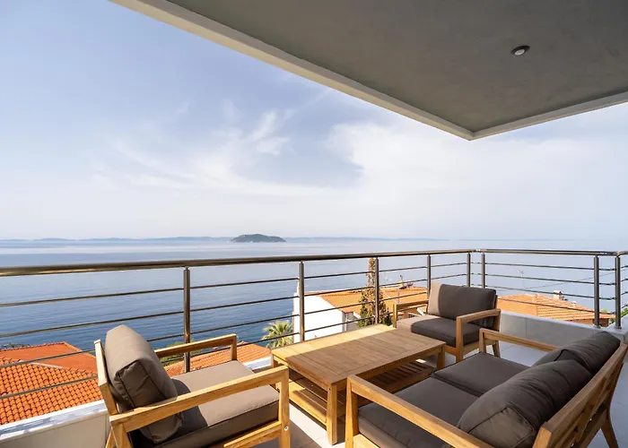 Sithoniars Wave & Wind Luxury With Infinity Sea View 公寓 *